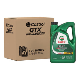 Castrol bottle front label showing product benefits and identification