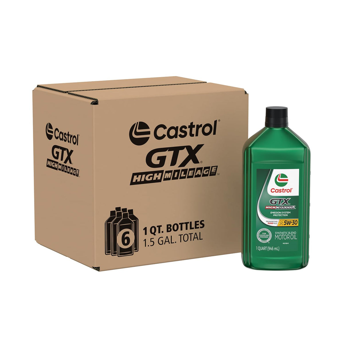 Castrol GTX front packaging showing product and protection benefits
