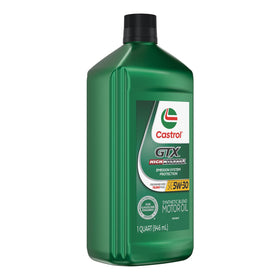 Castrol GTX label close-up highlighting specifications and features