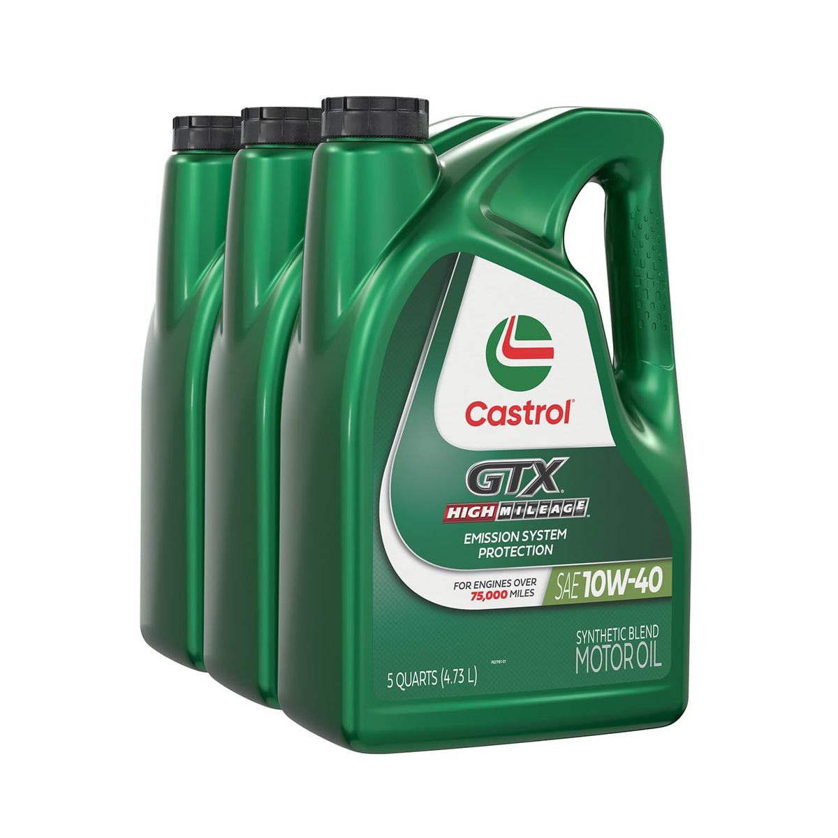 Castrol GTX pour spout mid-pour demonstrating easy pouring and clean refill benefit