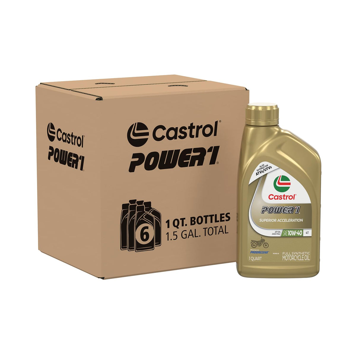 Castrol Power1 front label showing product identity and benefits