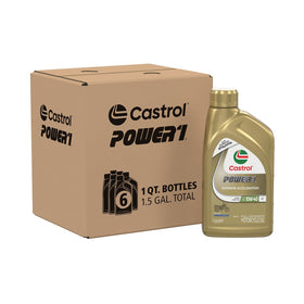 Castrol Power1 front label showing product identity and benefits