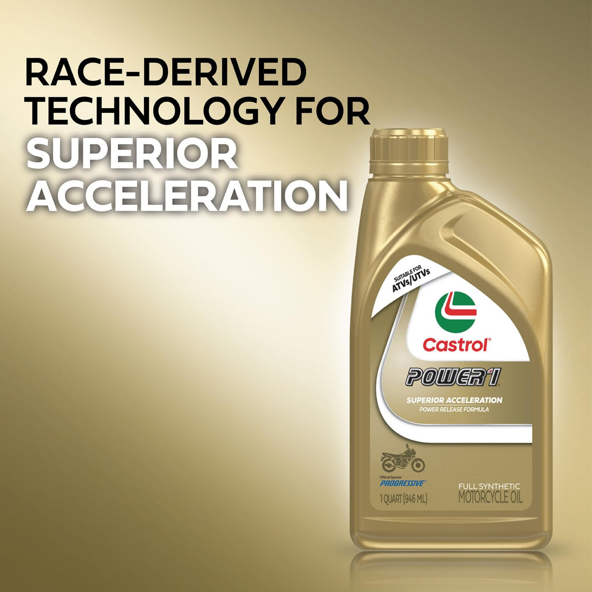Castrol Power1 pouring into motorcycle engine showing easy application and protection