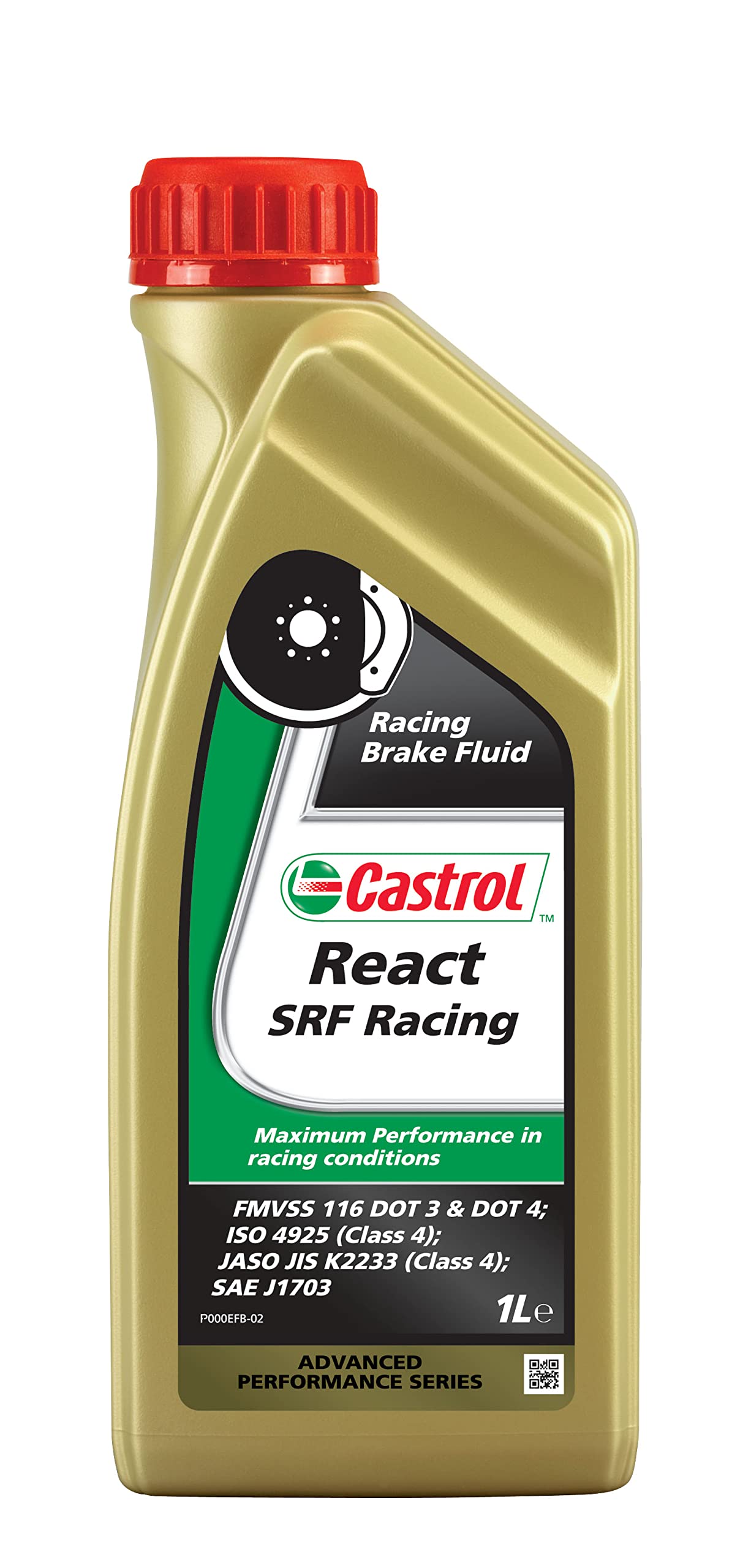 Castrol SRF 1L bottle front view showing high-boiling performance