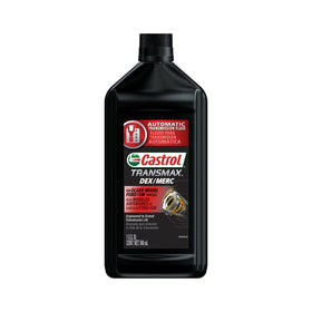 Castrol Transmax quart size next to a hand for scale and convenience