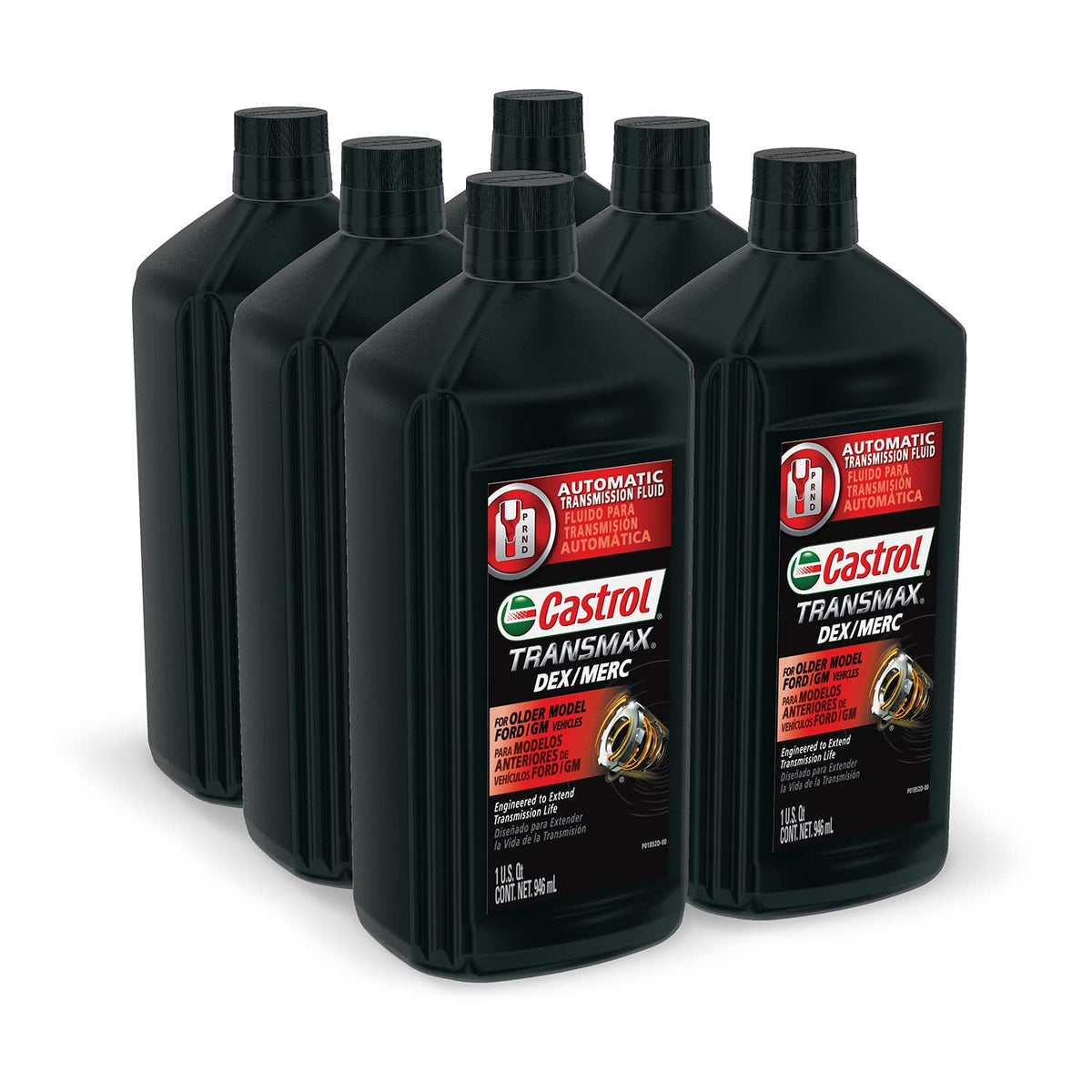 Pack of six Castrol Transmax quarts boxed for workshop convenience