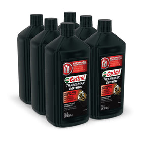 Pack of six Castrol Transmax quarts boxed for workshop convenience