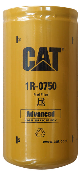 CAT 1R-0750 front view showing label and genuine part identification for reliable replacement