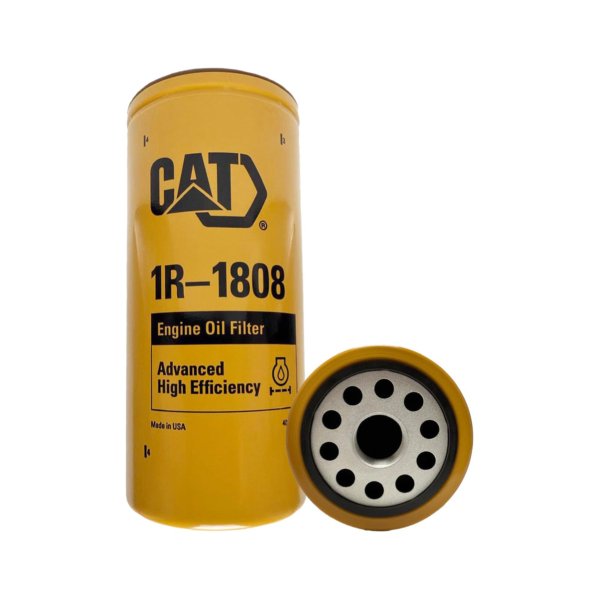 CAT 1R-1808 media close-up highlighting durable filter material for superior capture