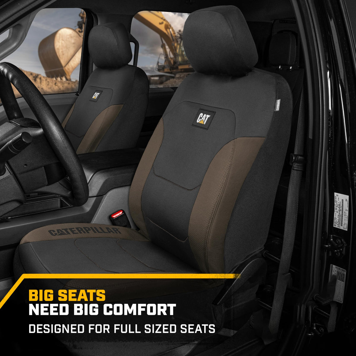 CAT Flexfit side stitching detail showing airbag-compatible seam for safety