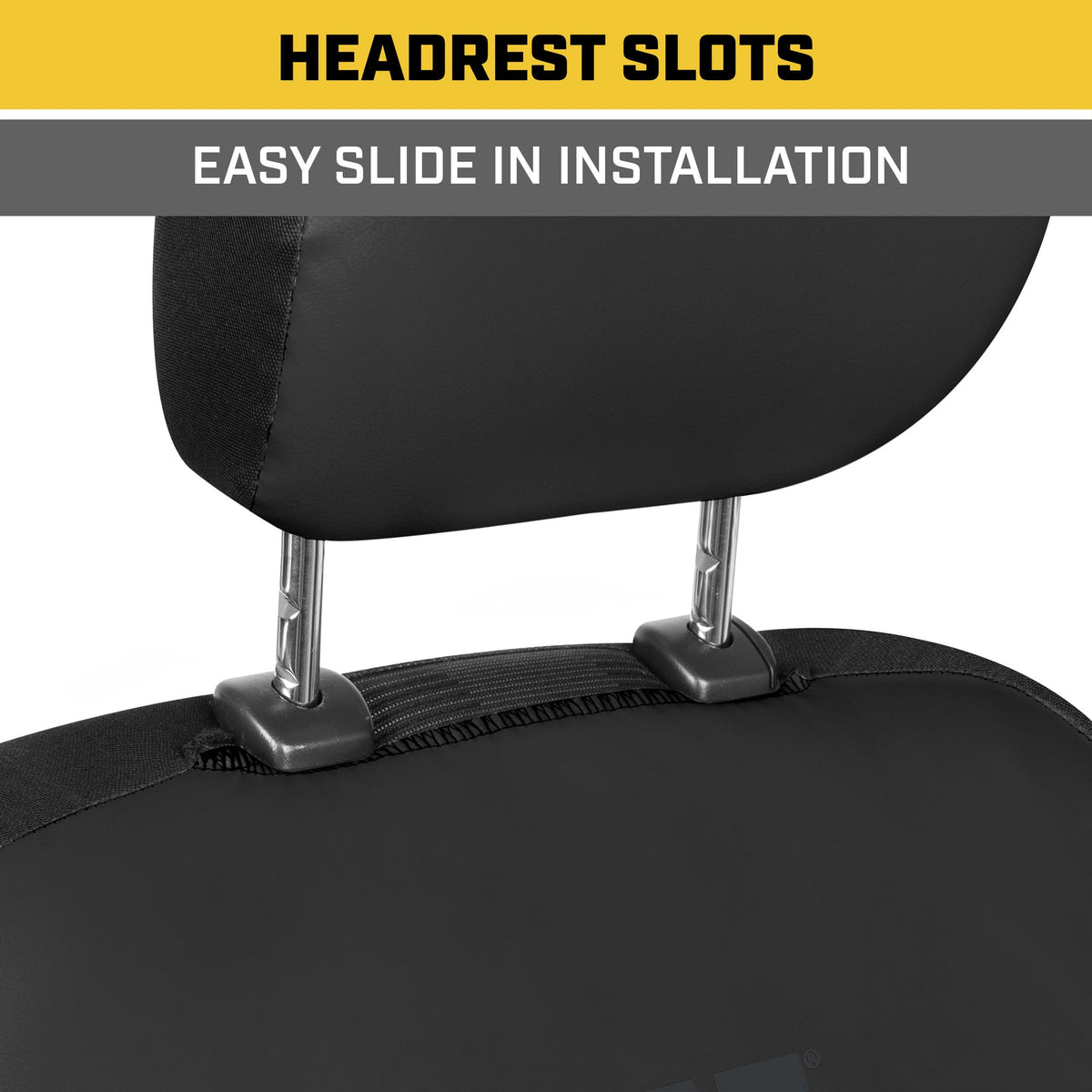 CAT installed on left front seat demonstrating fit and protection