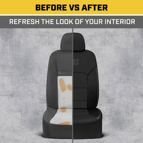 CAT top-down in-car lifestyle shot showing modern cabin look
