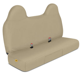 Cat front bench seat cover front view showing full coverage and neat fit
