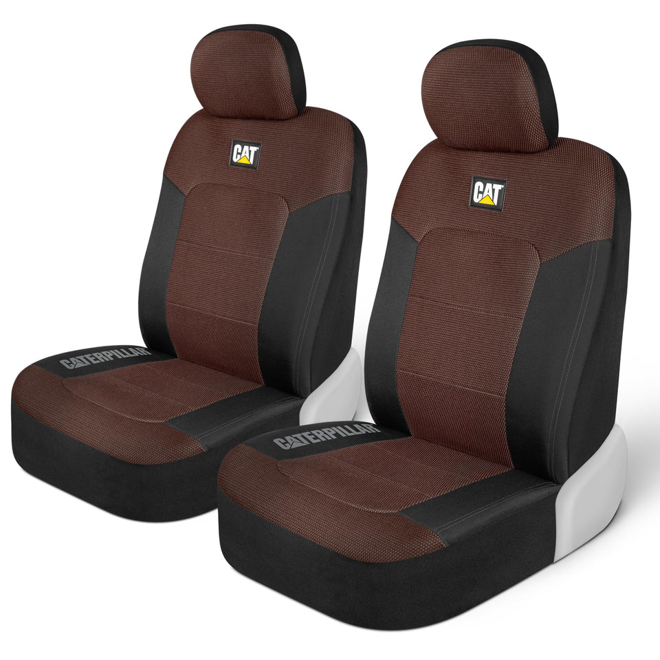 CAT full front seat cover view showing protection and upgraded interior look