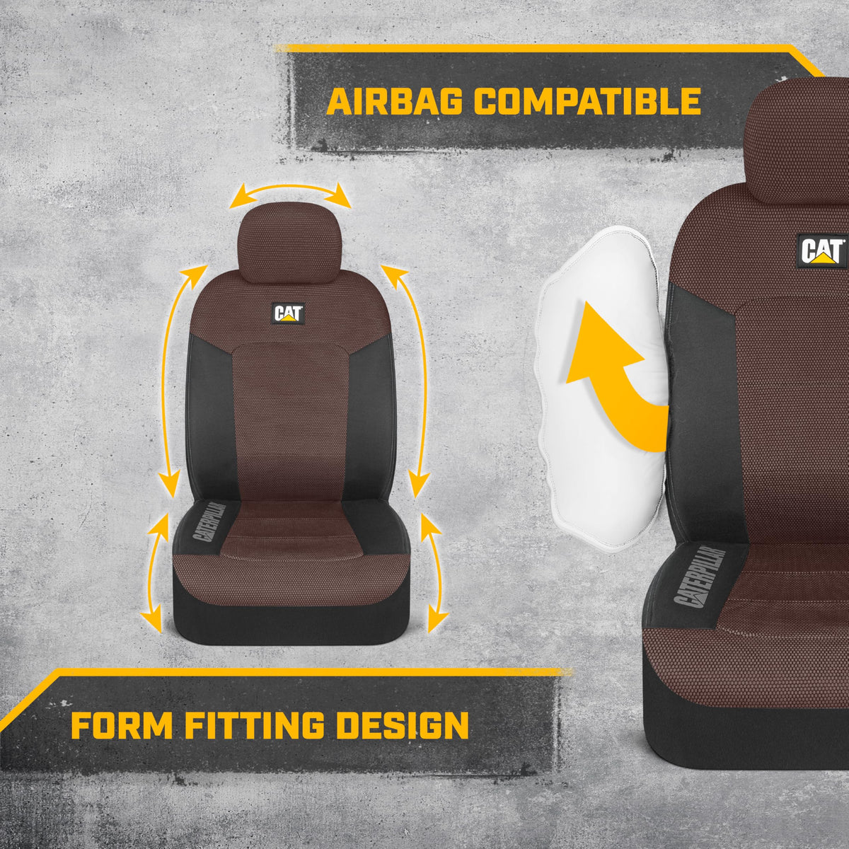 CAT installed seat covers in vehicle showing snug fit and neat appearance