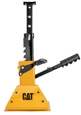 CAT jack in a garage setting showing safe use during vehicle maintenance and repairs