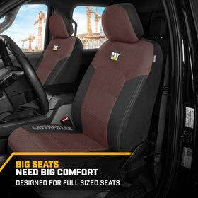 CAT mesh back panel detail showing airflow for cooler, more comfortable driving