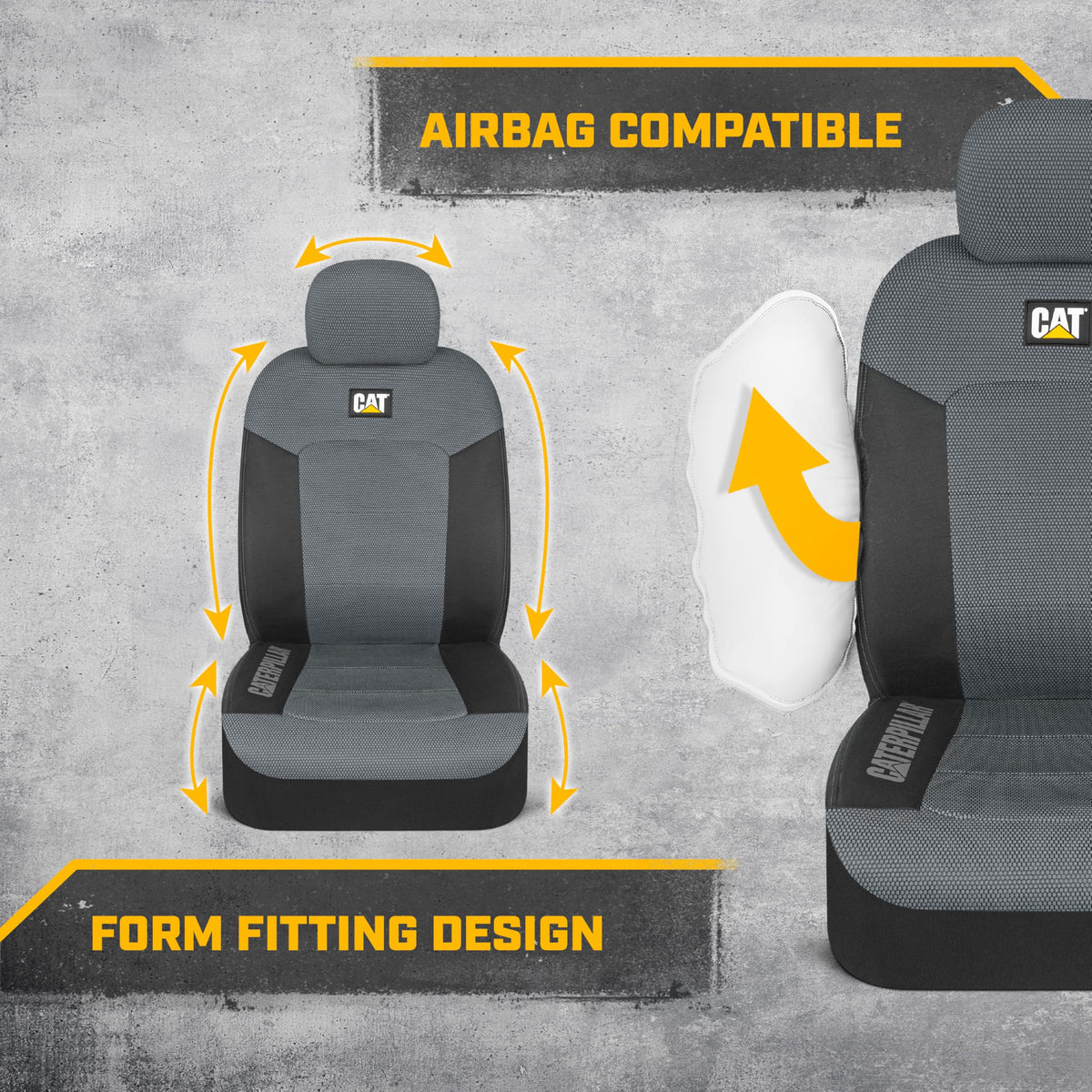 CAT installed in truck front seats demonstrating secure fit benefit