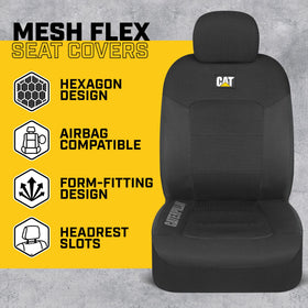 CAT mesh back close-up highlighting breathable honeycomb ventilation