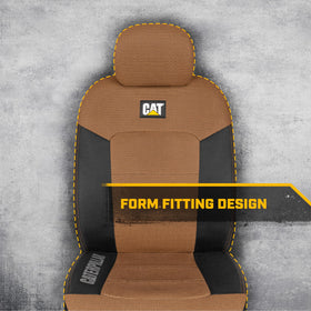 CAT seat next to ruler for size comparison to verify universal fit benefit