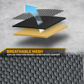 CAT seat cover cleaning demo showing easy-wipe maintenance and stain resistance