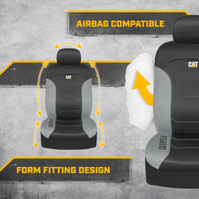CAT seat cover in vehicle lifestyle showing protection during everyday use