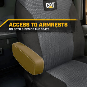CAT side profile showing fit around armrest and seat contours for durability
