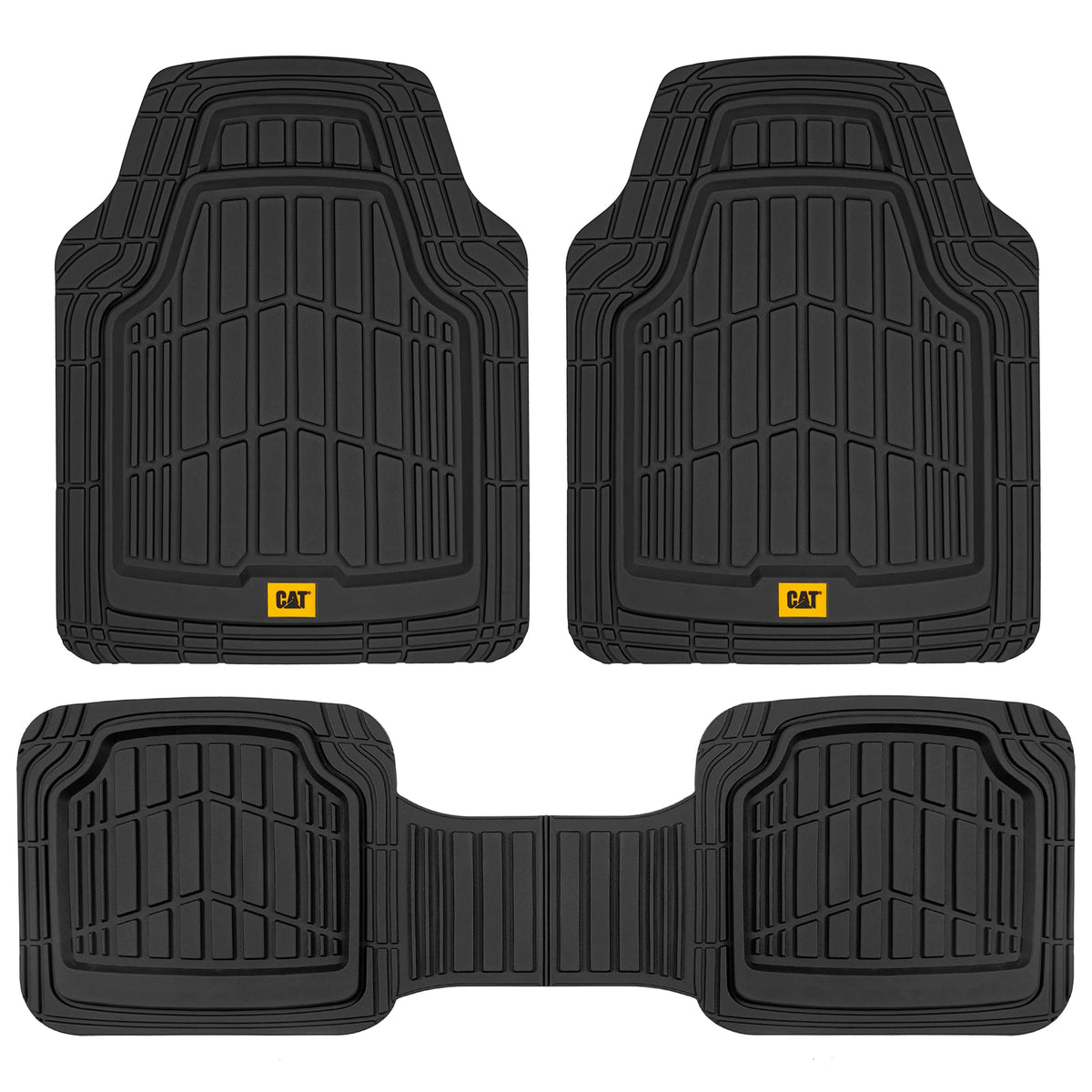 CAT ToughRide front mats overhead view showing full coverage and durable finish