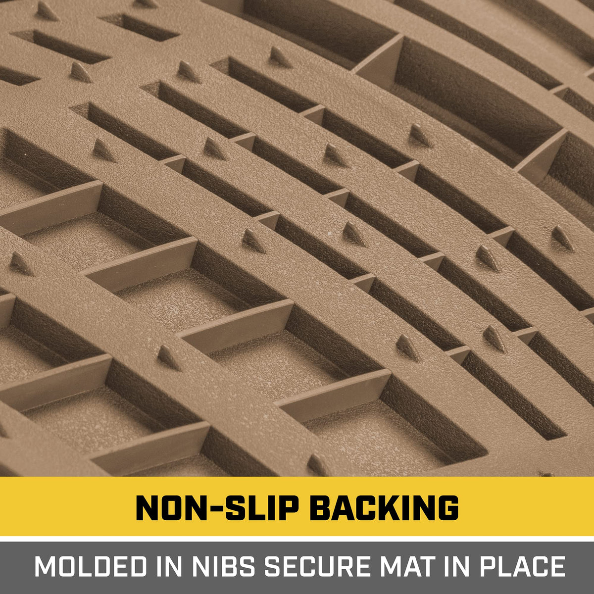 CAT mats installed in SUV front seats offering complete carpet protection