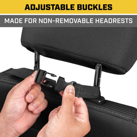 CAT organizer with filled pockets, demonstrates neat storage for travel items