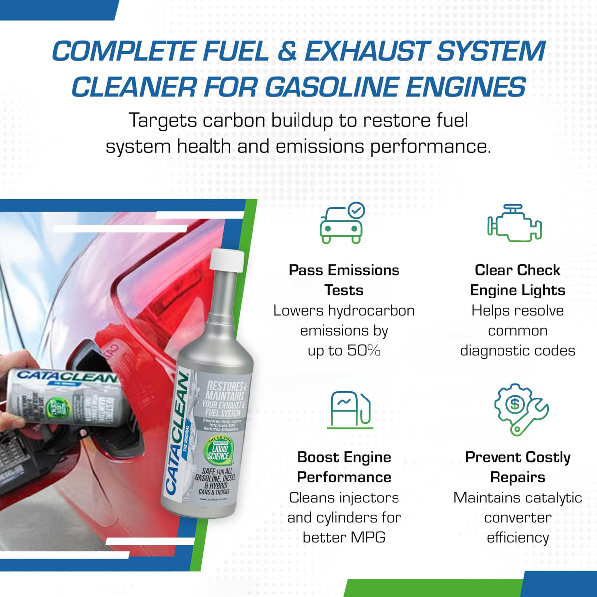 Cataclean six-pack box stacked to show value and convenient multi-bottle supply benefit