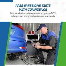 Hand pouring Cataclean into fuel tank demonstrating simple application and DIY convenience