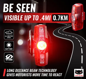 CATEYE ViZ150 mounted on aero seatpost demonstrating secure fit
