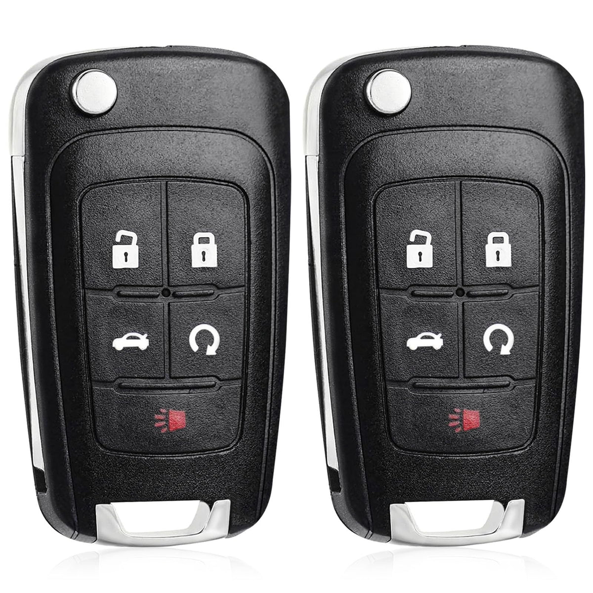 CAUORMOTE front packaging showing two flip key fobs and benefits
