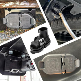Cautyfky connector next to coin for scale showing compact size and easy handling benefit