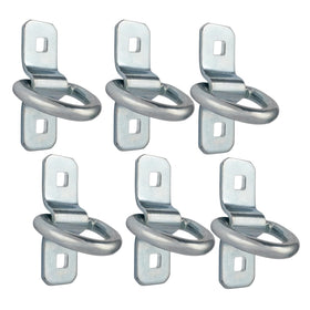 Cavo front view of 10-piece D-ring kit showing stainless steel anchors and clamps for durable tie-downs