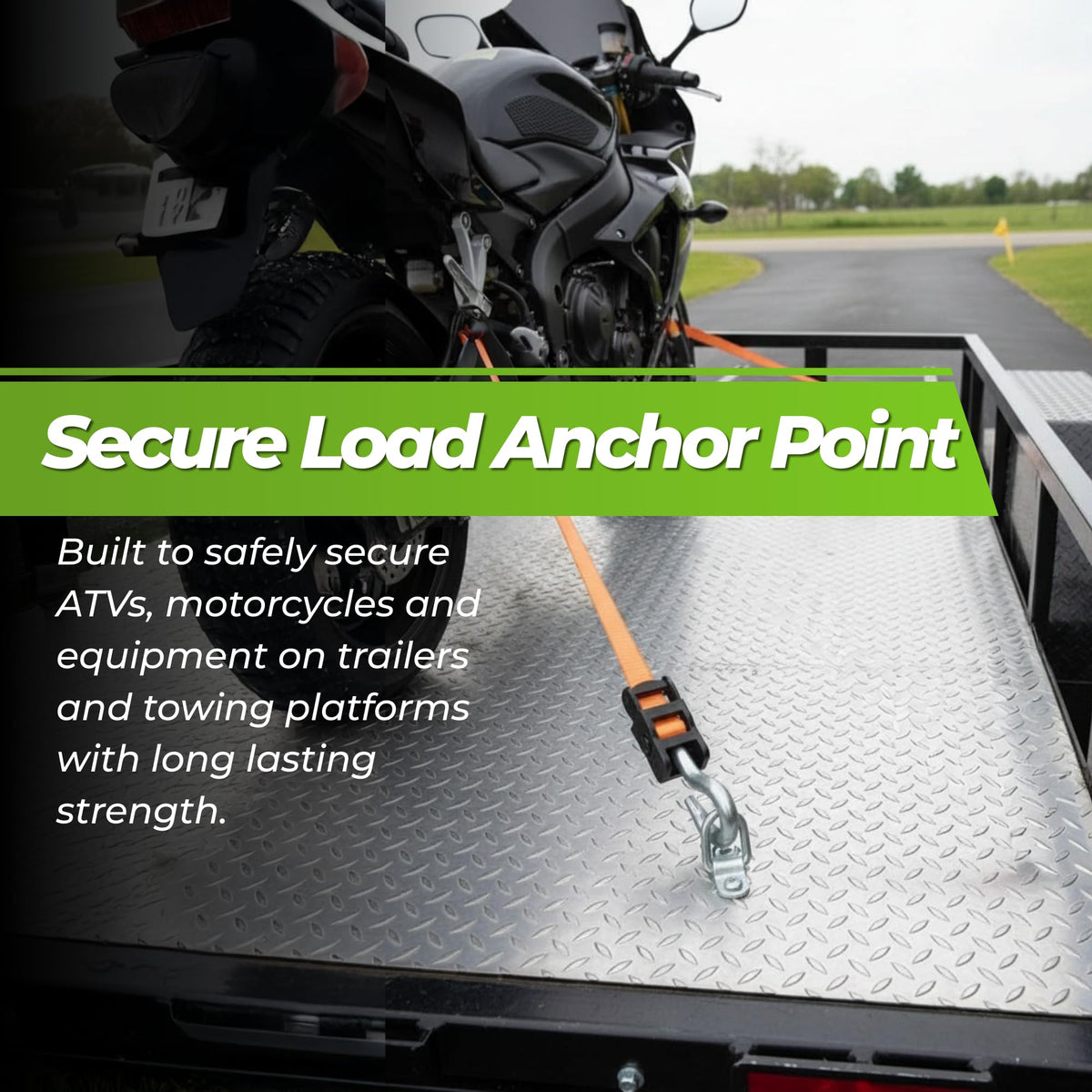 Cavo D-rings mounted on a pickup truck bed providing secure anchor points for cargo