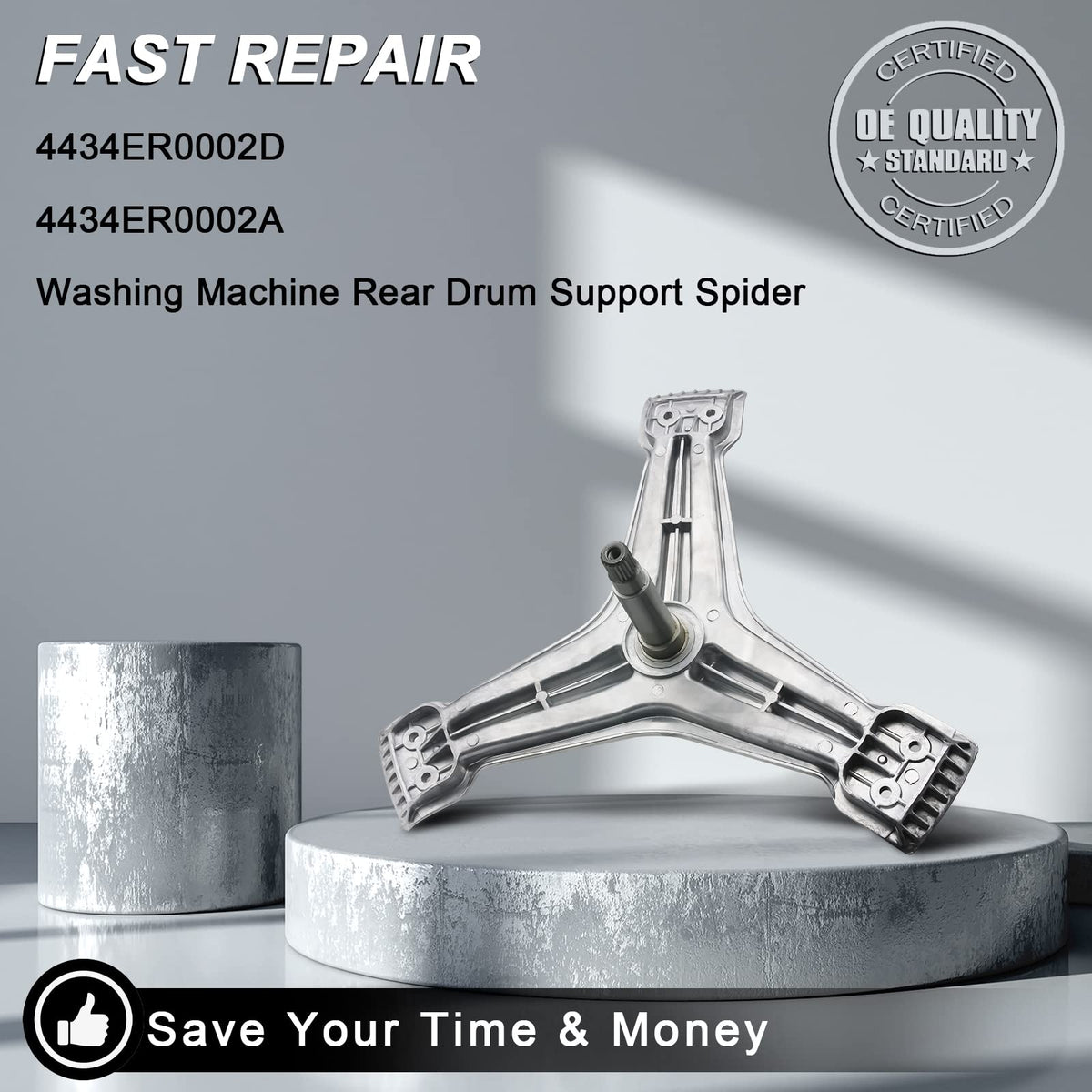 CAYUEMUM spinner support in Kenmore washer scene showing practical repair benefit