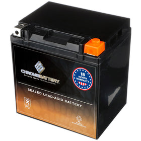 CB CHROMEBATTERY front view showing label and rating for quick identification and confidence