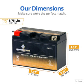 CB CHROMEBATTERY top T3 nut-and-bolt terminals for secure connections