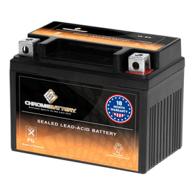 CB CHROMEBATTERY front view showing compact AGM housing and ready-to-install benefit