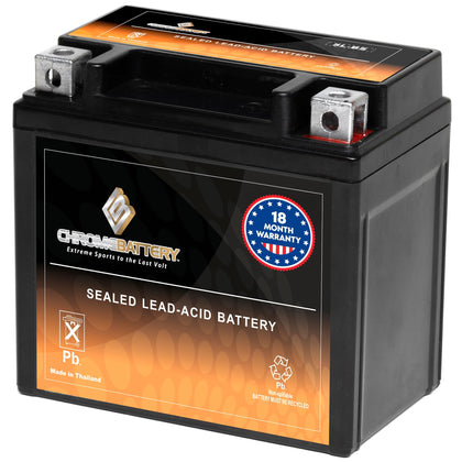 CB CHROMEBATTERY front view showing compact sealed AGM design for easy fit