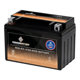 CB CHROMEBATTERY front view showing ready-to-install compact battery and reliable starting power