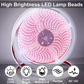 CCBASEBALL close-up of SMD 2835 LED chips and silicone coating offering weatherproof durability