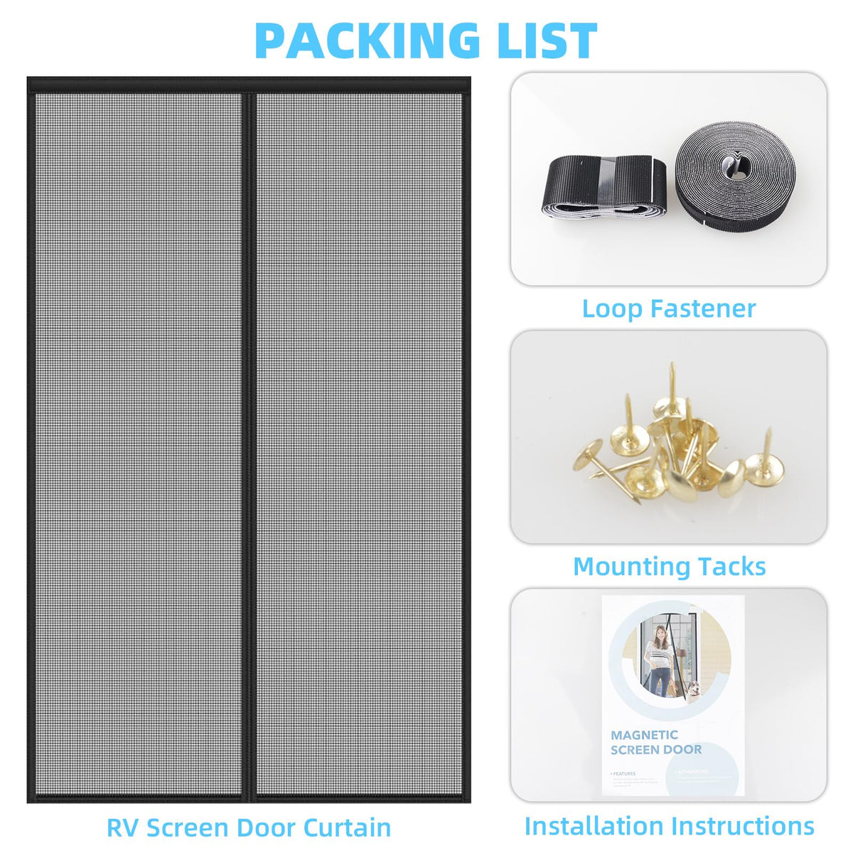 CCBASEBALL folded curtain in storage bag showing compact portability