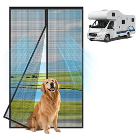 CCBASEBALL front view of full RV screen door showing bug protection and airflow