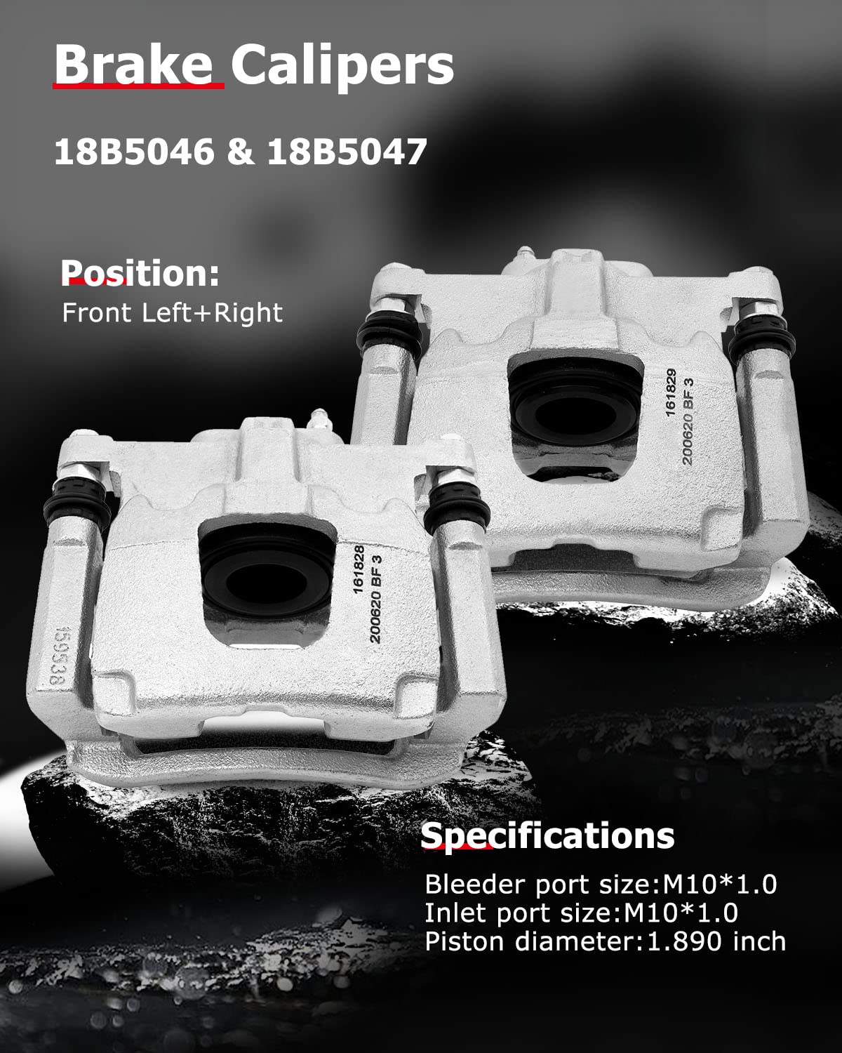 cciYu brake caliper bracket and installation hardware organized for easy fitment benefit
