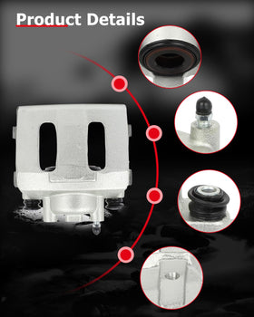 cci yu caliper mounting hardware laid out to show included bolts and fittings for straightforward installation