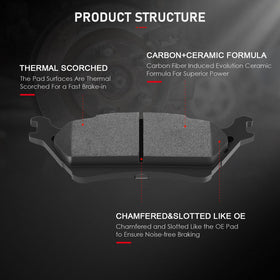 cciyu front pad close-up highlighting ceramic texture and reduced noise