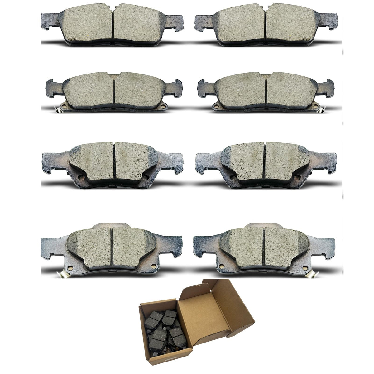 CCTECHMASS front pads packaging showing correct fit and easy install benefit